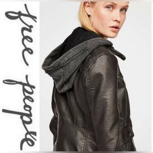 NWT Free People We the Free Monroe Vegan Leather Jacket XS